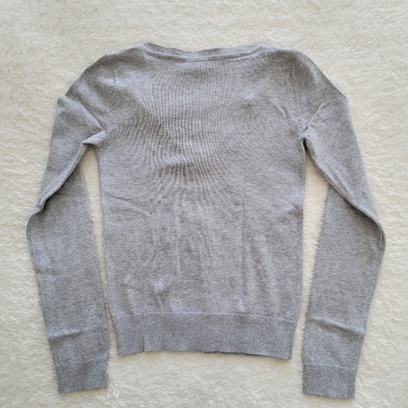 H&M grey v neck lightweight cardigan - Picture 9 of 9